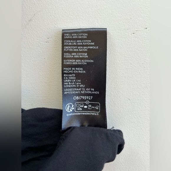 Anthropologie Maeve Button Down Midi Shirt Dress Cinch Tie Waist Navy Womens XXS - Picture 12 of 12